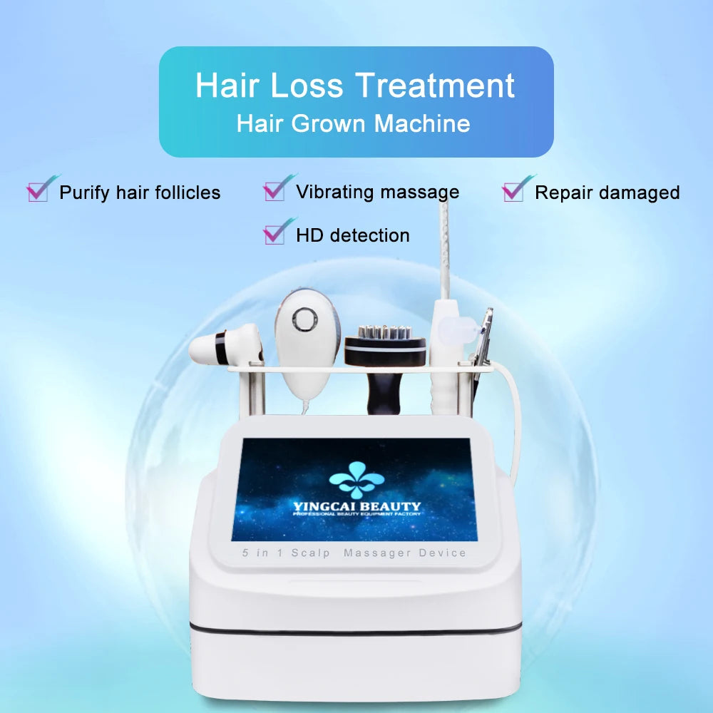 Silicone Scalp Massager Electric Brush for Hair Growth Red Light Therapy Hair and Scalp Analysis Machine