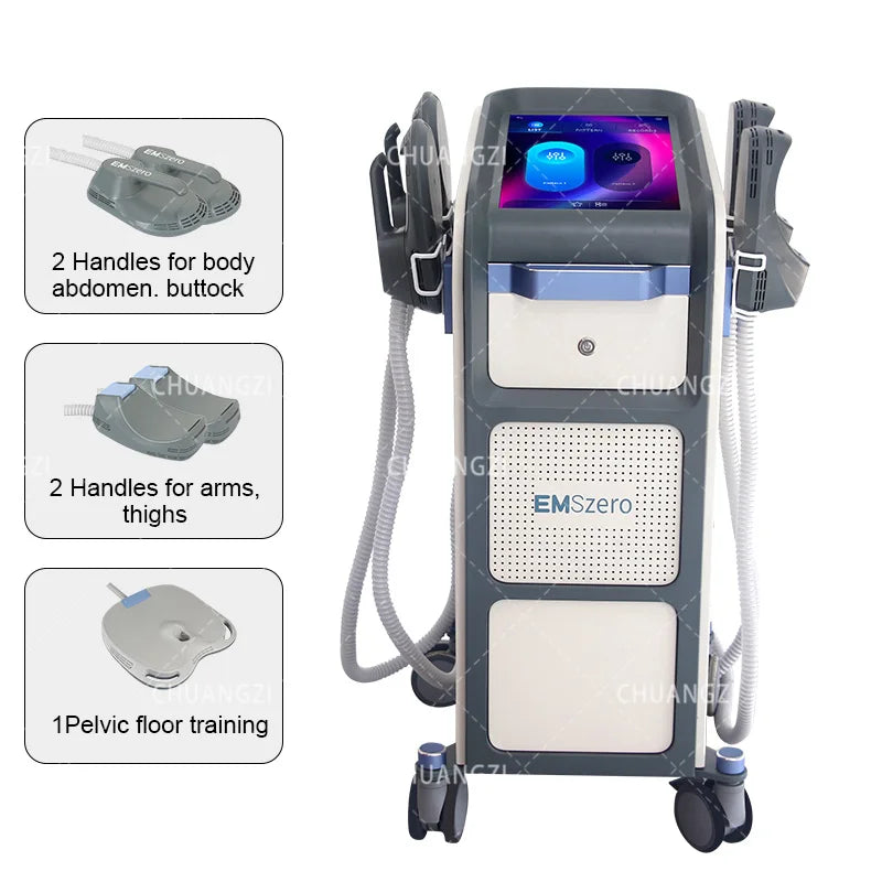 Hiemt Body Sculpt Machine DLS-EMSLIM Neo Power 6500W 4 Handle Pelvic Pad Optional Ems Muscle Stimulator Emszero