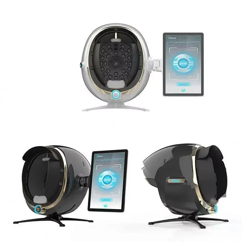 3D Skin Analysis Machine: Portable Facial Scanner with Magic Mirror - Moisture/Oil/Texture Tester for Home & Professional Use
