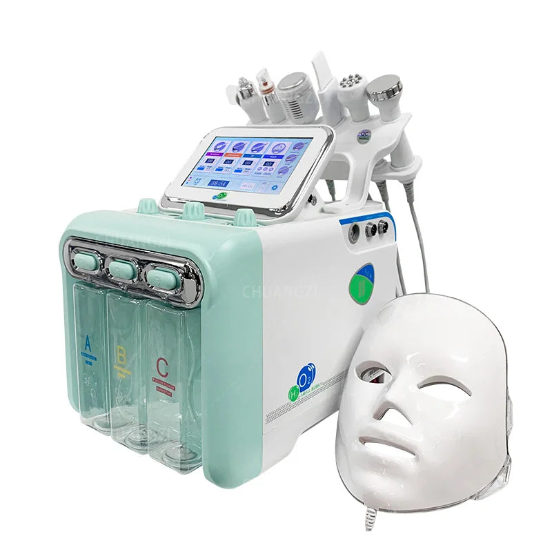 7-in-1 Hydra Skincare Beauty Machine H2o2 Small Bubble Exfoliation Cleansing Facial Care Machine