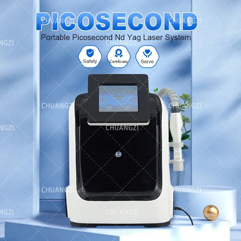 Professional Picosecond Laser Machine 755nm 1064nm 532nm 1320nm Nd Yag Q Switch Tattoo Removal And Eyebrow Removal