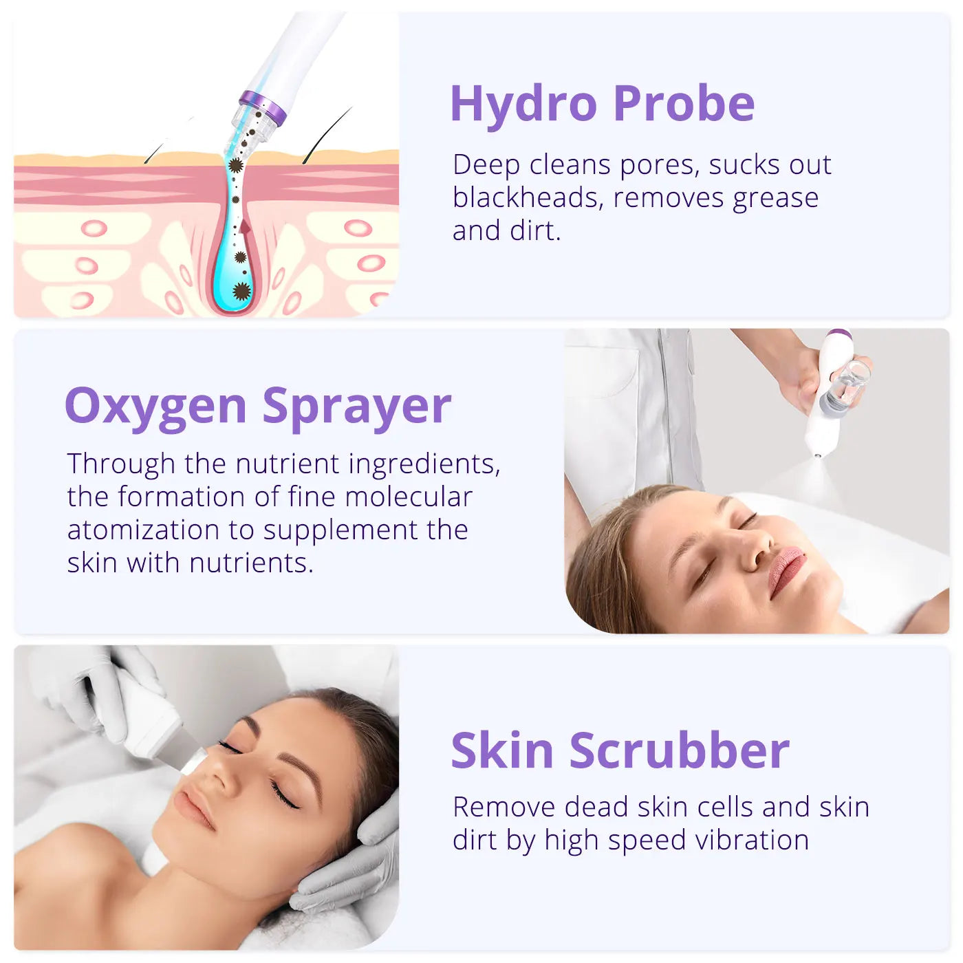 professional Hydro Water Oxygen Machine Jet Peel Oxy Spray Facial Machine Face Cleaning RF Lifting Dermabrasion Skin Care Beauty