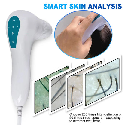 Professional Hair Loss Scalp Treatment Machine  HD 50X 200X Scalp Analysis Machine 7 in 1 Hair restoration Machine