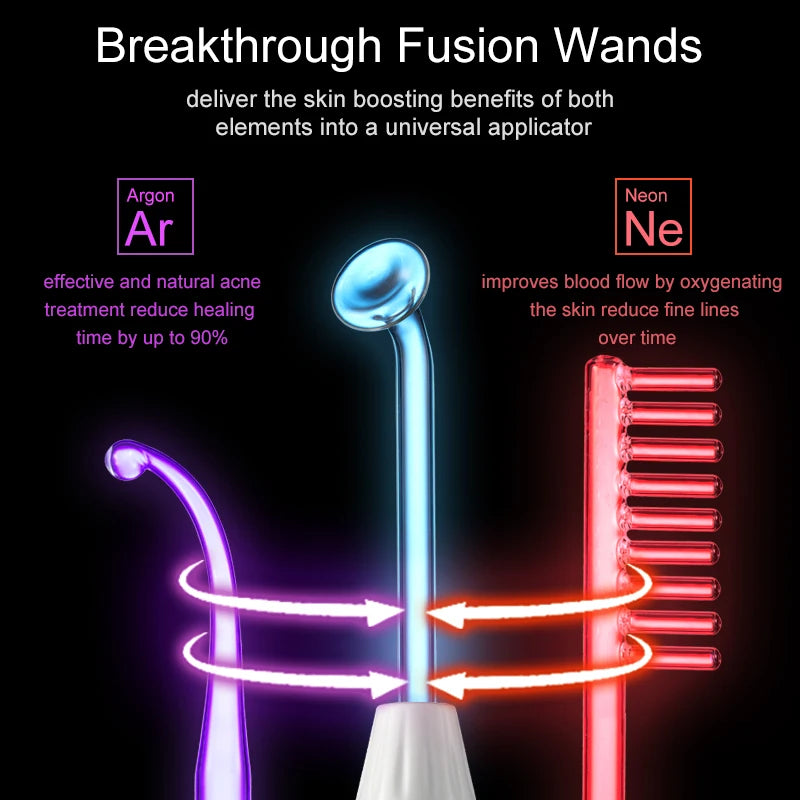 High Frequency Facial Machine Electrode Wand Glass Tube For Hair Face Electrotherapy Wand Argon Treatment Acne  Skin Care