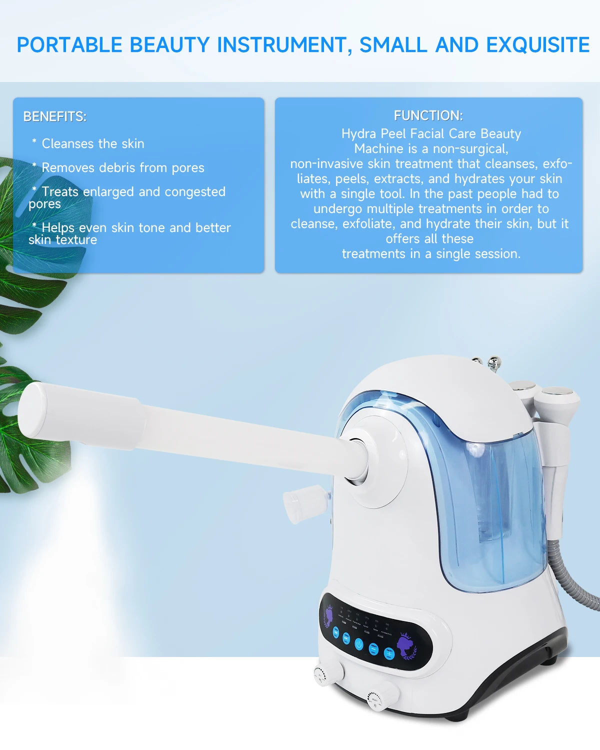 NEWGAGA 6 In 1 CO2 Oxygen Bubble Facial Machine Whitening Moisturizing Skin Care Hot Cold Ultrasound Skin Rejuvenation Device