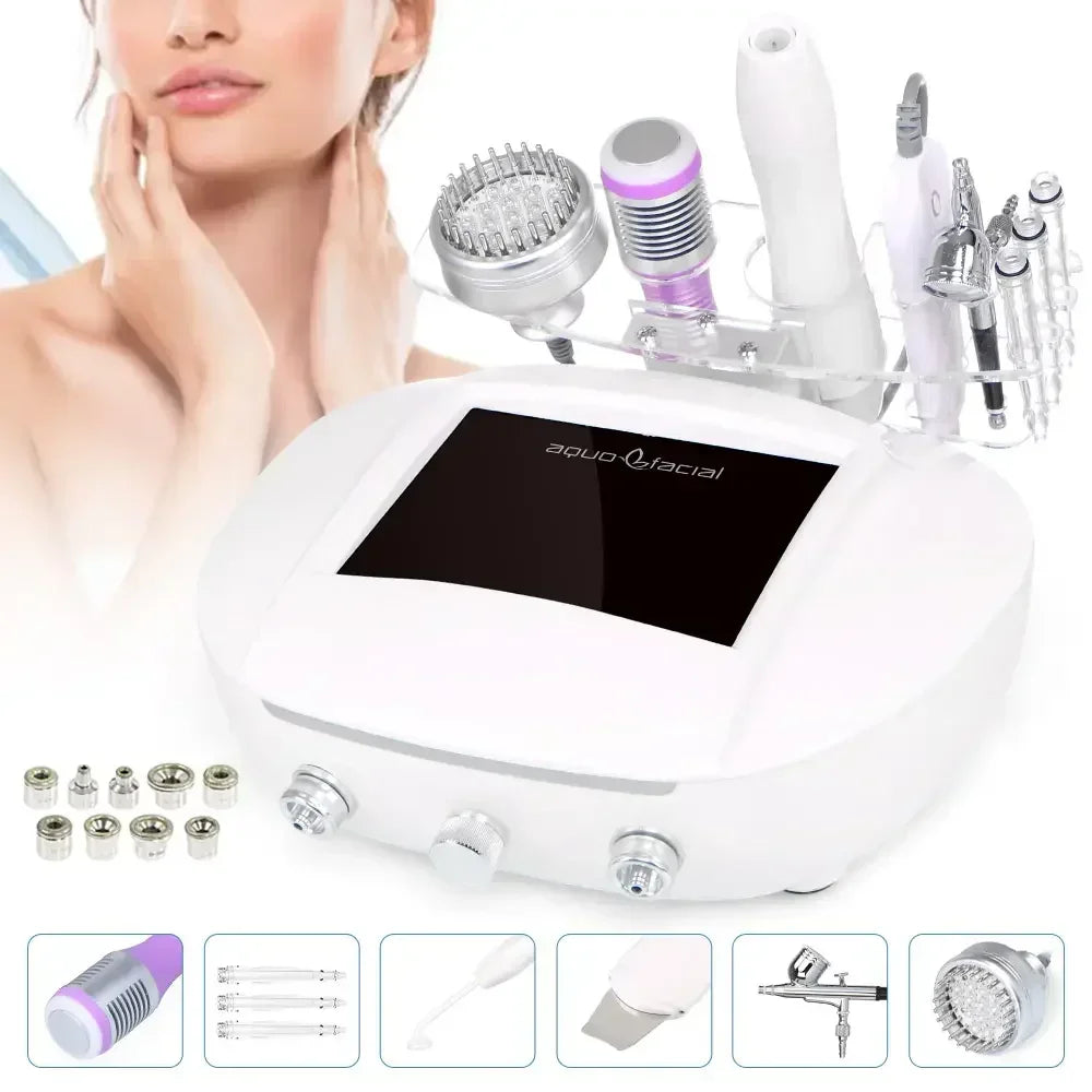 5-in-1 Ultrasonic Scrubber Photon Microdermabrasion Wrinkle Remover Skin Smoother Face Beauty Spray for Smooth Glowing Skin