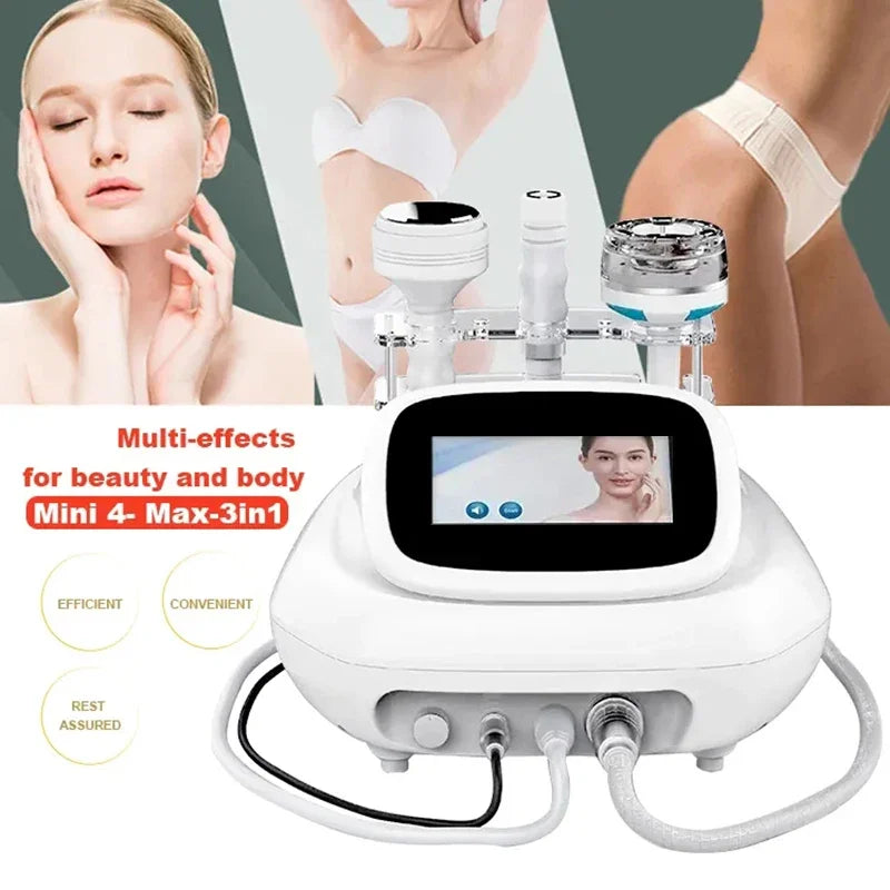 4 Max Cellulite Removal 3D Cavitation System 3 In 1 Skin Firm Vacuum Machine Facial Massager Body Shaping Male Massage Equipment