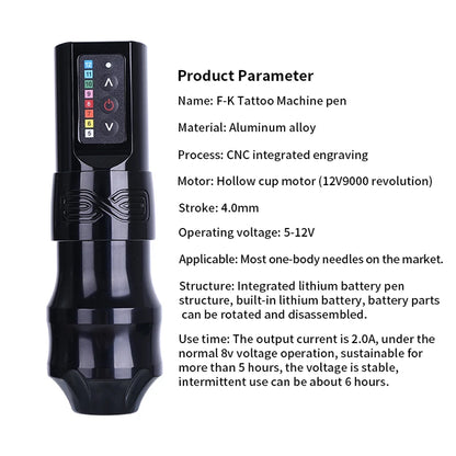 2024 New EXO Wireless Tattoo Machine Rotary Motor Device With Battery Permanent Professional Tattoo Pen machine for Body Art