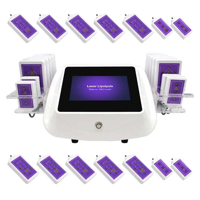 Professional Lipo Laser Red Light Physiotherapy System Shape Loss Fat  Lifting 635-650NM wavelength Abdomen Waist Legs FatBurner