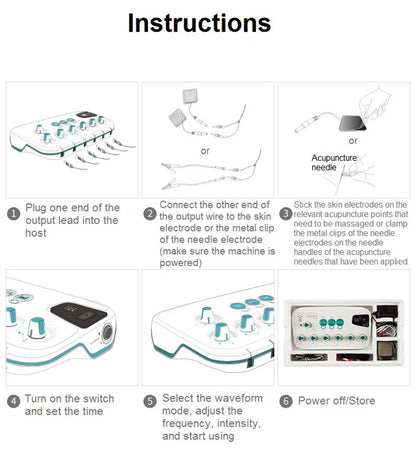 6 channels Electric Hwato SDZ II Low-Frequency Electro Acupuncture Stimulator Acupuncture Needle Treatment for Nerve and Muscle