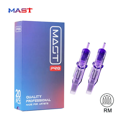 20PCS RM MAST PRO Tattoo Cartridge Needles Round Magnum Sterilized Permanent Makeup Machine Tattoos Supplies
