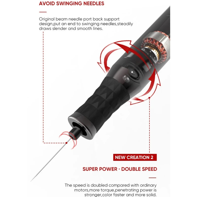 NUOJO 15000RPM Professional Tattoo Machine Permanent Makeup Machine Rechargeable Pmu Machine For Eyebrows Lips Body Tattoo Pen