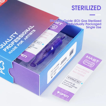 20PCS RM MAST PRO Tattoo Cartridge Needles Round Magnum Sterilized Permanent Makeup Machine Tattoos Supplies