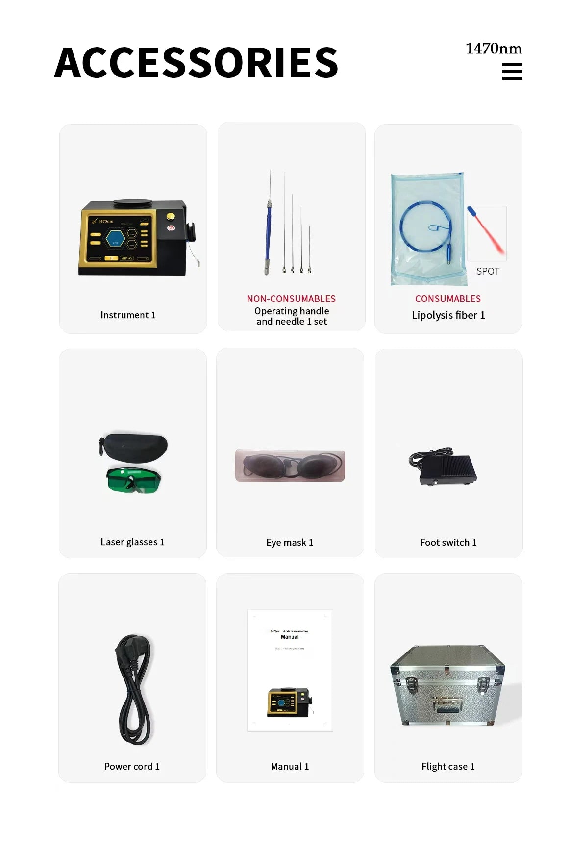 Upgraded Version 980nm 1470nm Diode Laser  For Spidervein Portable 2 Wavelengths Weight Loss Device