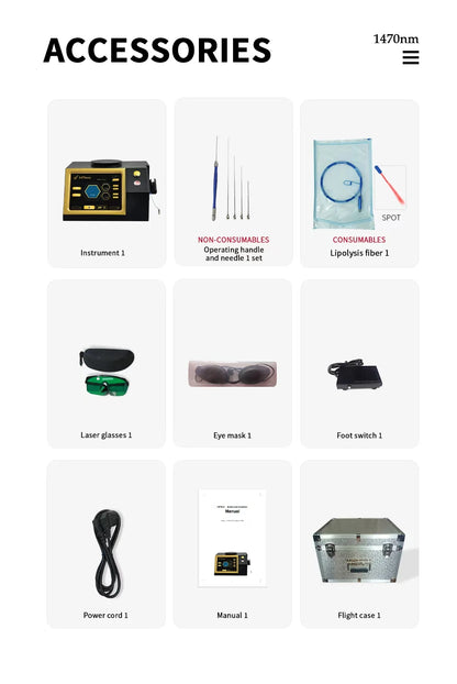 Upgraded Version 980nm 1470nm Diode Laser  For Spidervein Portable 2 Wavelengths Weight Loss Device