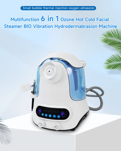 NEWGAGA 6 In 1 CO2 Oxygen Bubble Facial Machine Whitening Moisturizing Skin Care Hot Cold Ultrasound Skin Rejuvenation Device