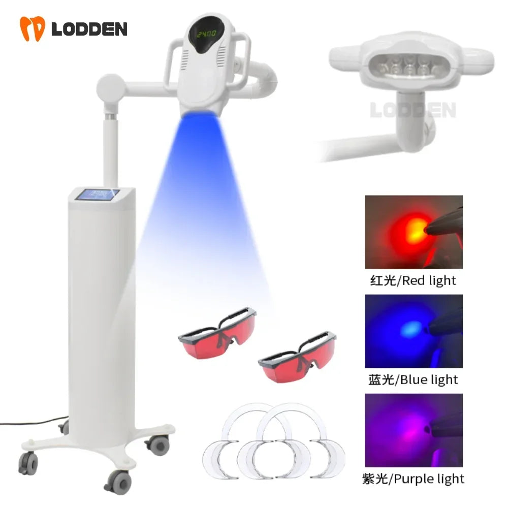 80w Dental Teeth Whitening Accelerator Three Color Led Light 240-300MW/cm² Teeth Whitening Bleaching Dental Professional Lamp