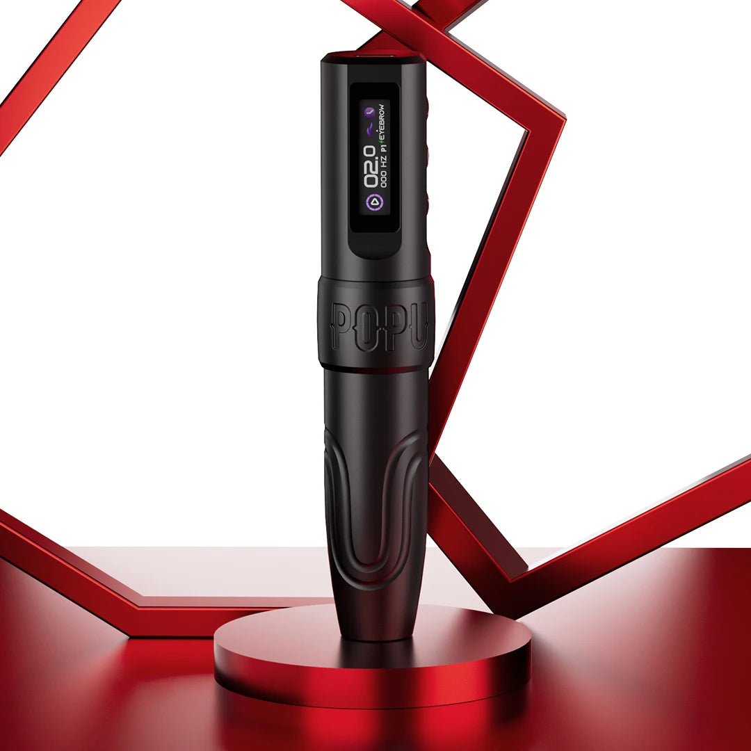 POPU MINI DIVA Permanent Makeup Wireless Battery Tattoo Pen Machine for PMU & SMP OLED Digital Display Power Pack