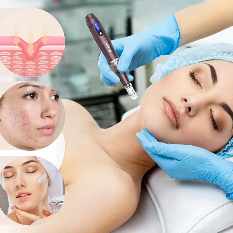 Dr.pen Ultima A10 with 2pcs Cartridge Wireless Skin Care Derma Pen Micro Skin Pen Skin Rejuvenation Machine
