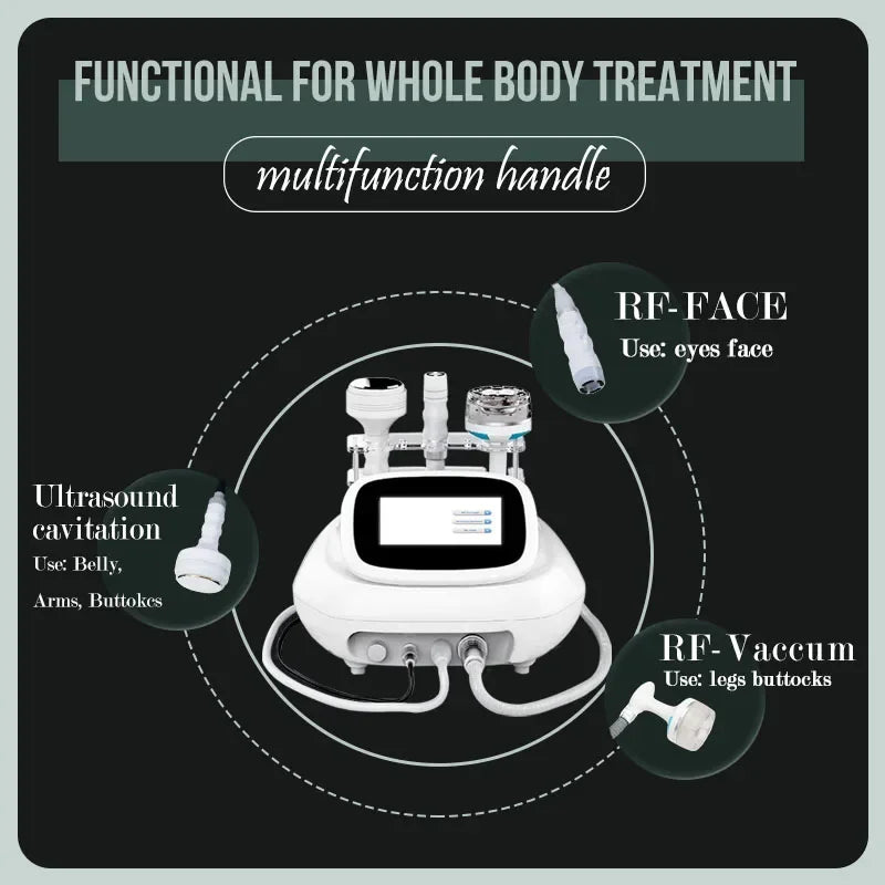 4 Max Cellulite Removal 3D Cavitation System 3 In 1 Skin Firm Vacuum Machine Facial Massager Body Shaping Male Massage Equipment