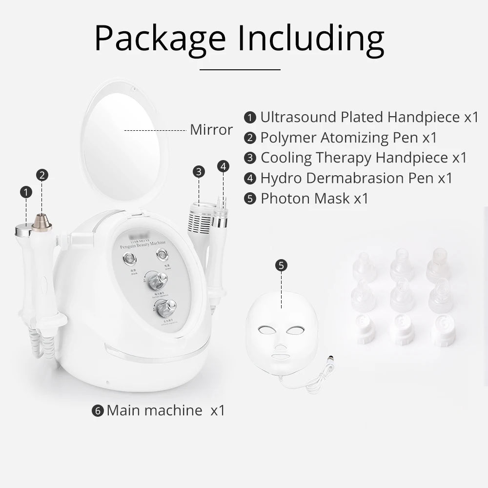 5 in 1 hydro facial machine Skin cleaning device anti aging Dead Skin Removal Skin Barrier Recovery small bubble Facial Machine