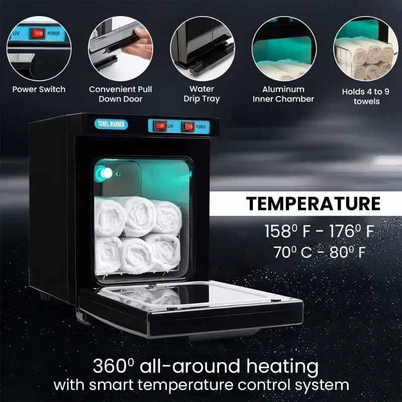 5L 2 in 1 Hot Towel Warmer UV Treated Hygienic Cabinet Home Bath Towel Warmer with Aluminum Chamber Hotel Disinfection Cabinet