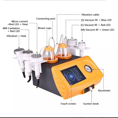 Hot Sale 80k Cavitation Vacuum Therapy Treatment Machine For Slimming Lymphatic Drainage/ Breast Chest Massager/ Butt Lifting