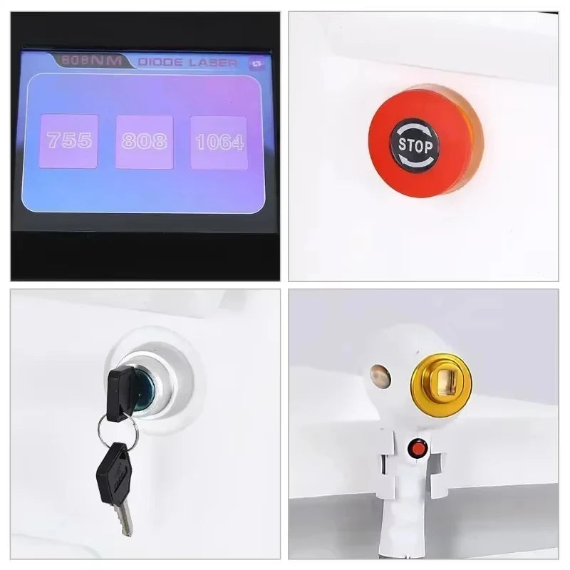 Diode Laser Hair Removal Painless Professional Machine HIGH quality 3 Wavelengths desktop Skin rejuvenation Hair Removal