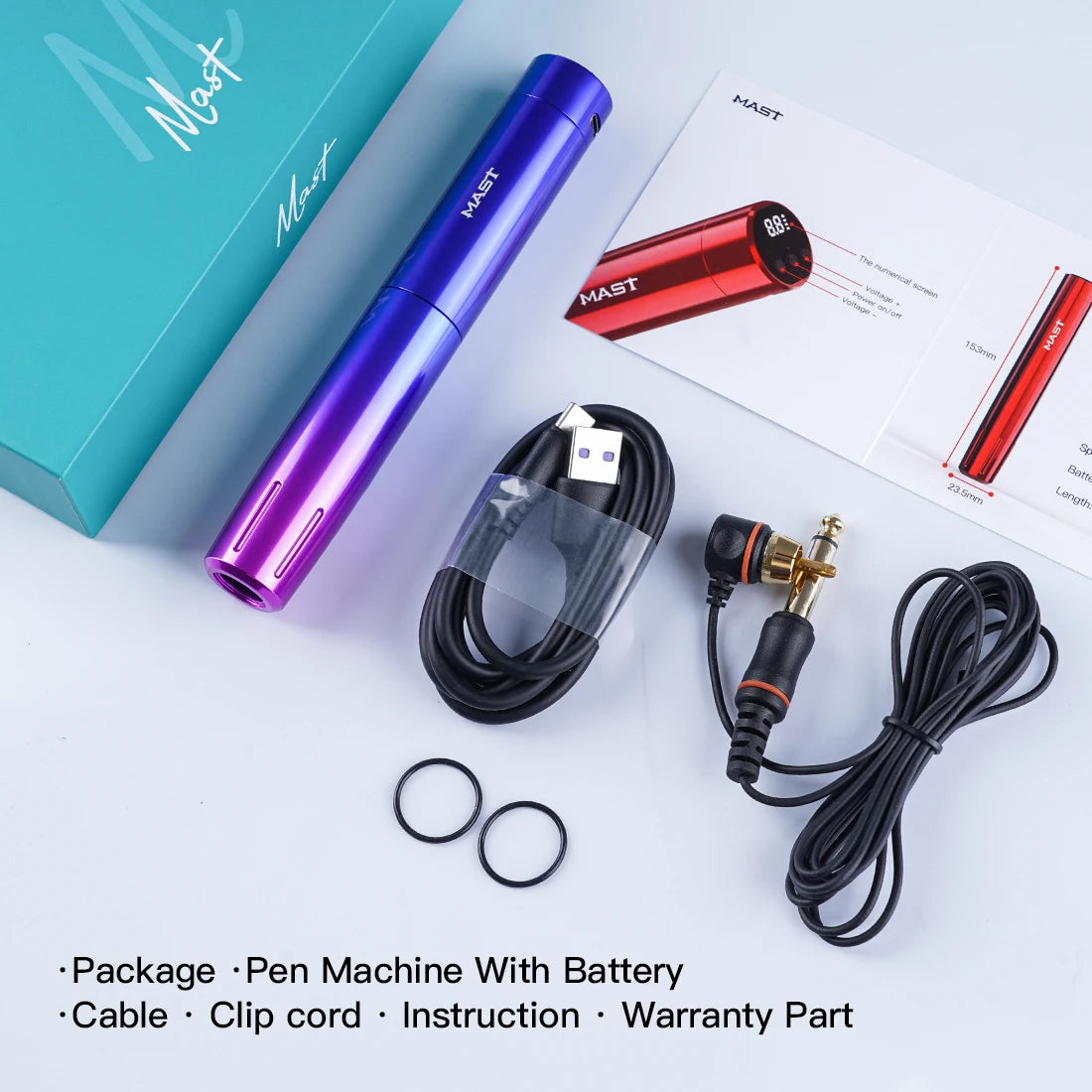 Mast Y22 Wireless Tattoo Pen With LED Display 2 Work Mode Dragonhawk Eyebrow Lips Permanent Makeup Machine Tattoo Supplies