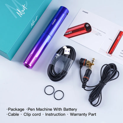 Mast Y22 Wireless Tattoo Pen With LED Display 2 Work Mode Dragonhawk Eyebrow Lips Permanent Makeup Machine Tattoo Supplies