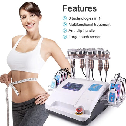 hot 6 in 1 vaccum 40k or 80k cavitation body slimming machine portable body fat burner body Shaper Weight Loss spa machine 6.0