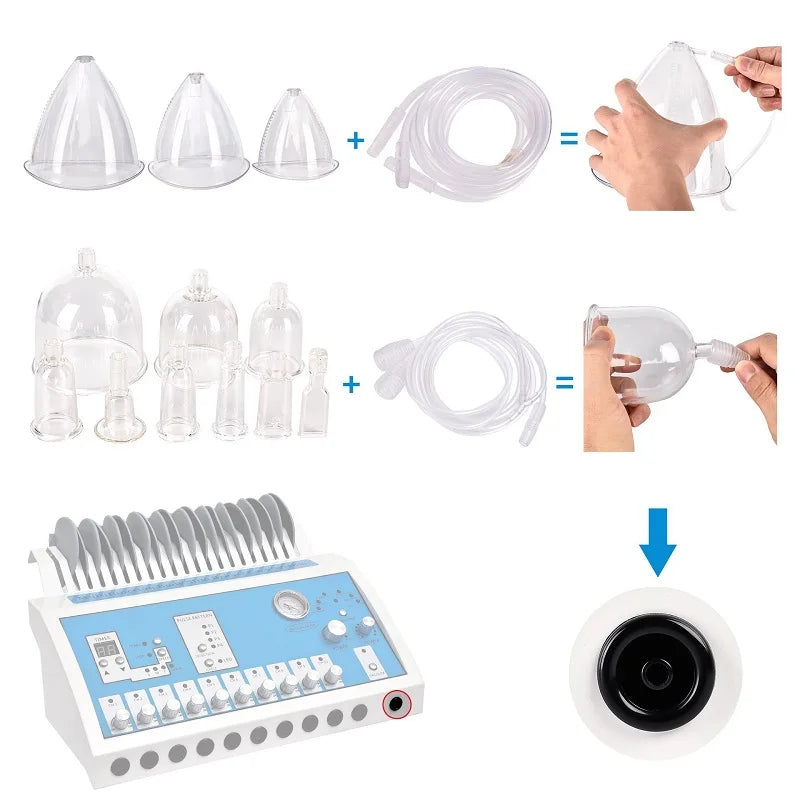 Vacuum Massage Therapy Machine Enlargement Pump Lifting Breast Enhancer Massager Cup and Body Shaping Beauty Equipment