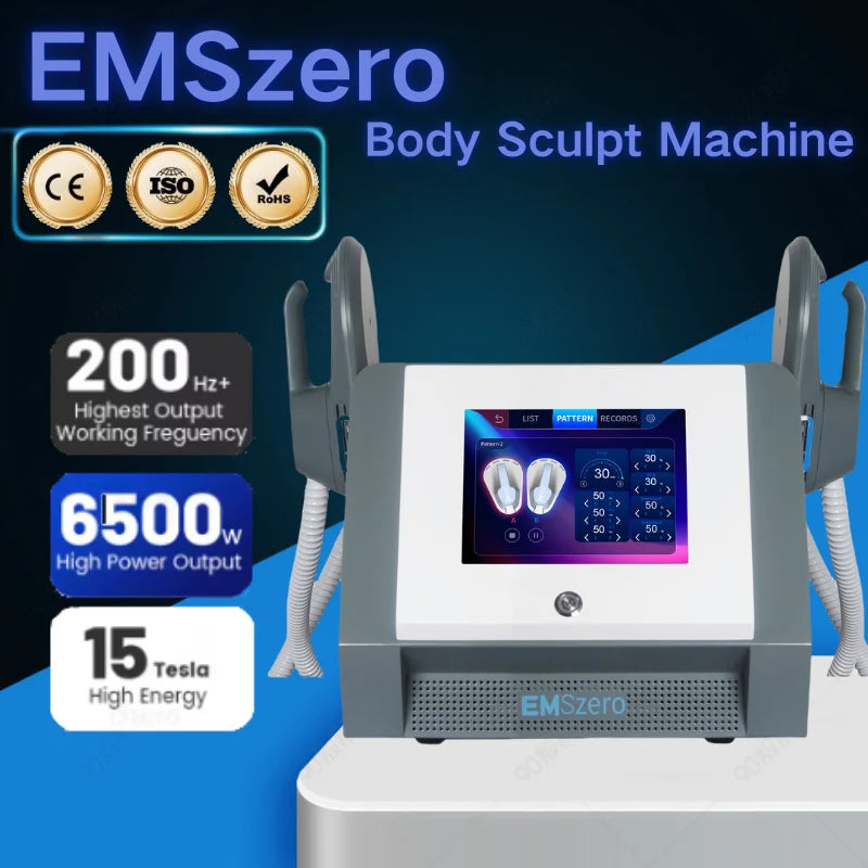 Professional EMSzero neo Muscle Stimulation 6500W RF Machine EMS Body Sculpting Fat Burning Slimming Magnetic Muscle Stimulator