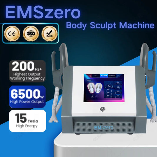 Professional EMSzero neo Muscle Stimulation 6500W RF Machine EMS Body Sculpting Fat Burning Slimming Magnetic Muscle Stimulator