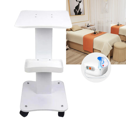 Beauty Equipment Salon Table Trolley Stand Beauty Rolling Cart Wheel Holder Spa Max Load 40Kg 360°Rotatable