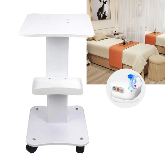 Beauty Equipment Salon Table Trolley Stand Beauty Rolling Cart Wheel Holder Spa Max Load 40Kg 360°Rotatable