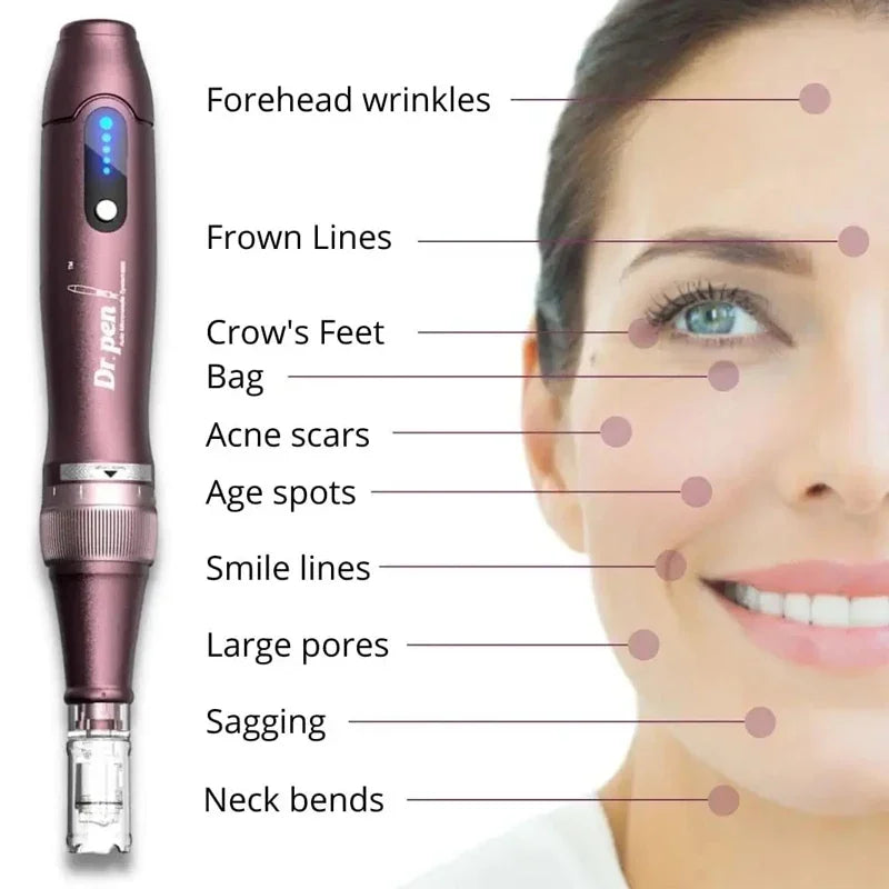 Dr.pen Ultima A10 with 2pcs Cartridge Wireless Skin Care Derma Pen Micro Skin Pen Skin Rejuvenation Machine