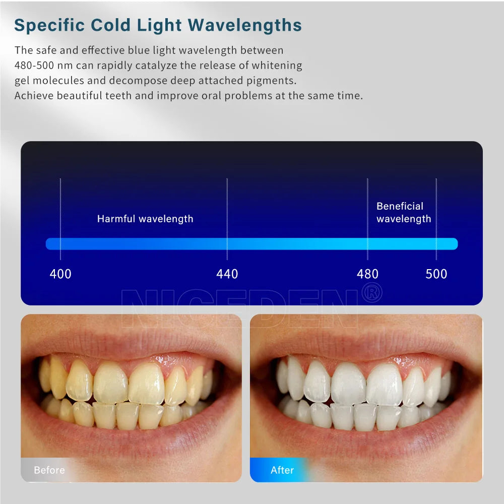 50W teeth whitening instrument touch screen 10 lamp beads floor four rounds smoke stained teeth bared white dental equipment