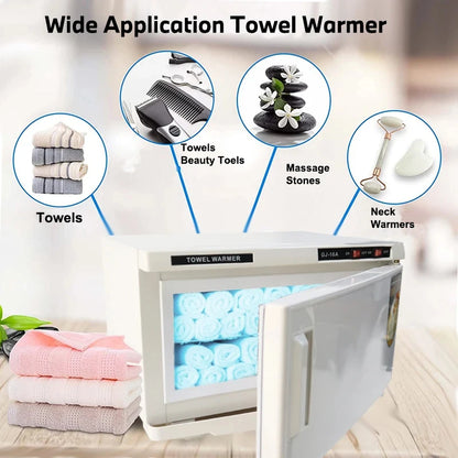 UV Sterilizer Large Capacity Towel Warmer Hot Towel Cabinet Facial Spa Massage Salon Hotel Gym Barber Sterilizer 16L 2 in 1