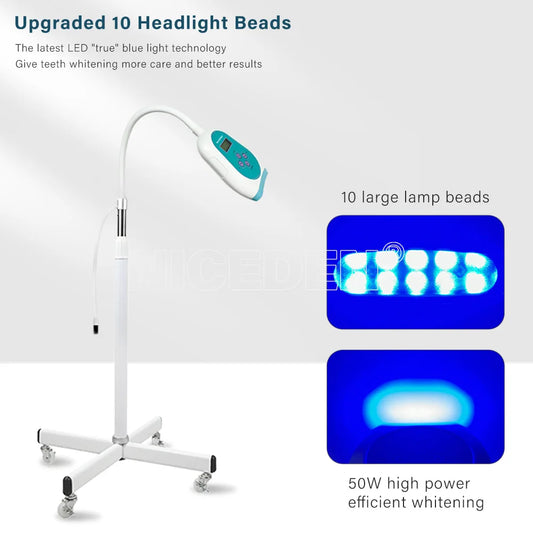 50W teeth whitening instrument touch screen 10 lamp beads floor four rounds smoke stained teeth bared white dental equipment