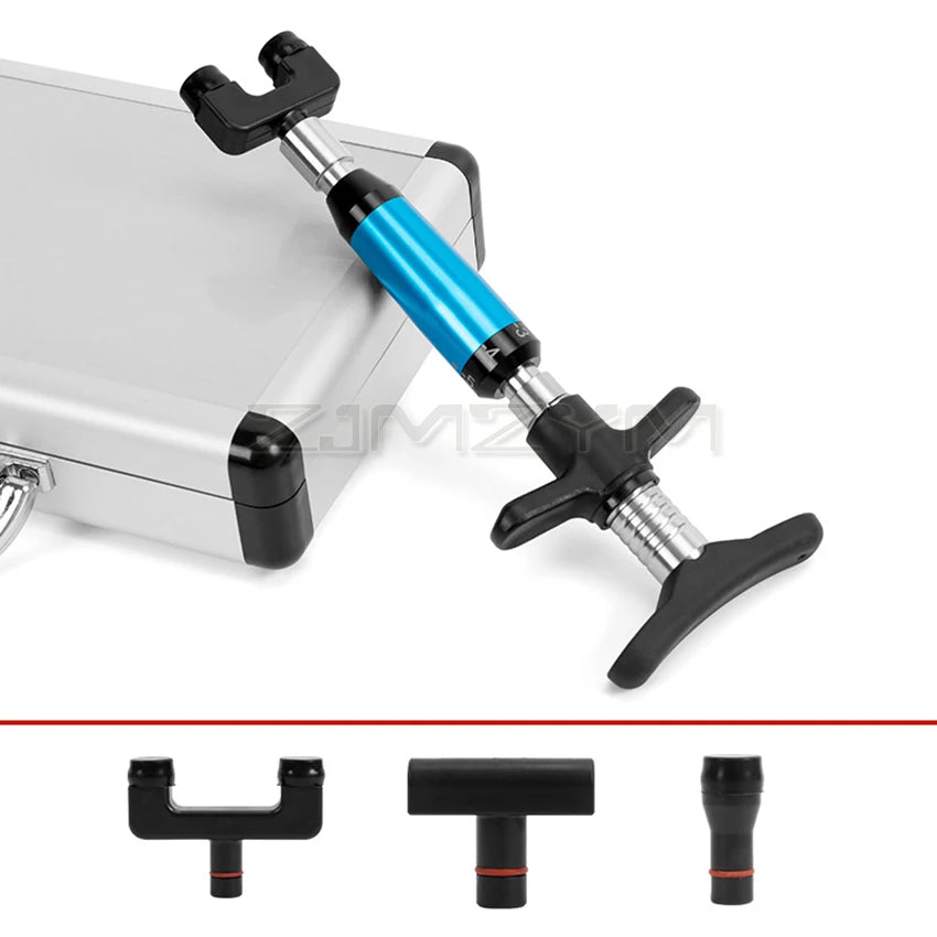 300N Chiropractic Adjustment Tool Spine 6 Levels 1/4 Heads Therapy Adjust Vertebration Tool Massager Manual Chiropractic Gun Set