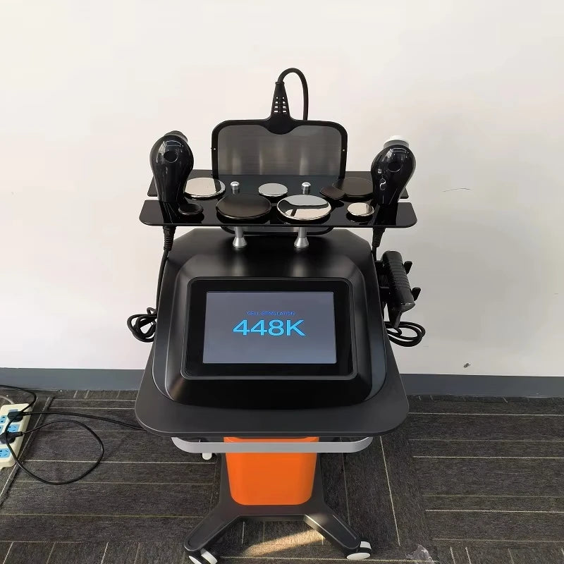 448KHZ TECAR Therapy Machine Body Pain Relief Skin Tightening Anti-Aging Wrinkle Removal Cellulite Reduction Home Beauty Device