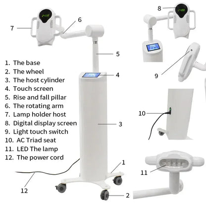 80w Dental Teeth Whitening Accelerator Three Color Led Light 240-300MW/cm² Teeth Whitening Bleaching Dental Professional Lamp