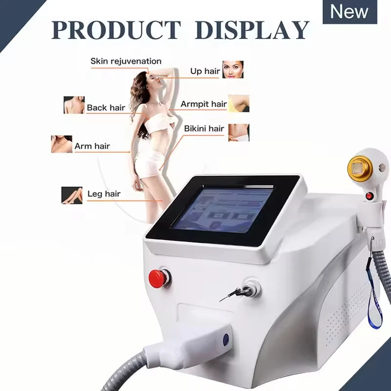 Diode Laser Hair Removal Painless Professional Machine HIGH quality 3 Wavelengths desktop Skin rejuvenation Hair Removal