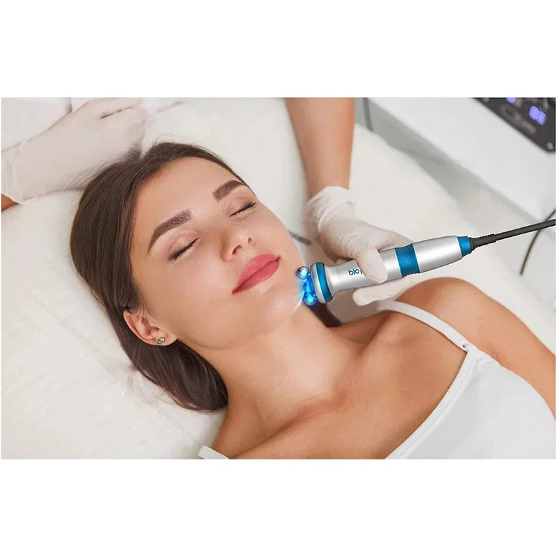 2024 NEW 5 Level RF Facial Lifting Micro-current Anti-aging Beauty Device LED Blue Light Skincare 360 Degree Rotary Massager T6