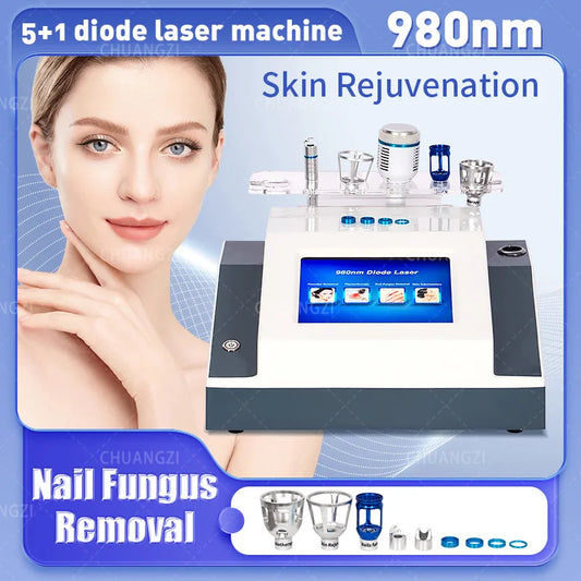 980nm Diode Laser Machine for Skin Fungal Infection Image Vascular Vein Removal Nail Fungus Removal Device