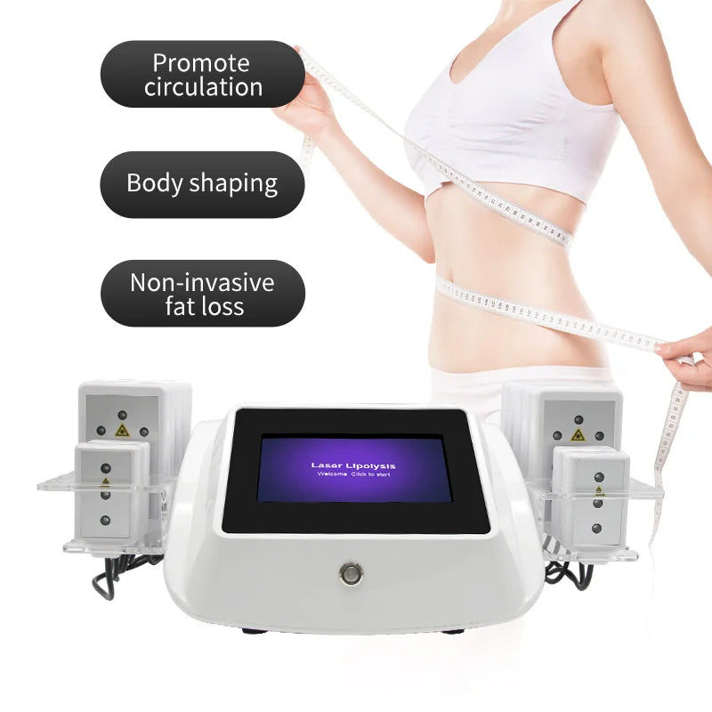 Professional Lipo Laser Red Light Physiotherapy System Shape Loss Fat  Lifting 635-650NM wavelength Abdomen Waist Legs FatBurner