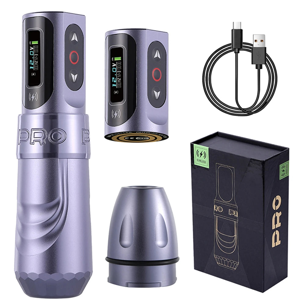 Wireless Tattoo Machines Professional Permanent Makeup Rotary Tattoo Pen LCD Display  Coreless Motor Tattoo Machine
