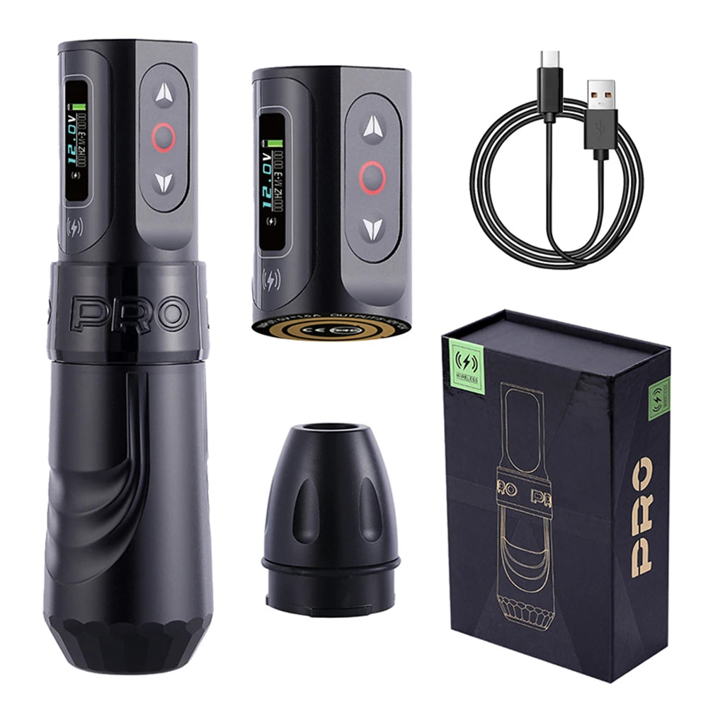 Wireless Tattoo Machines Professional Permanent Makeup Rotary Tattoo Pen LCD Display  Coreless Motor Tattoo Machine