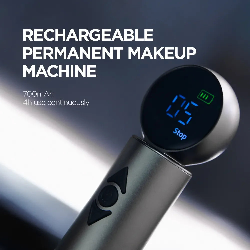Wireless Portable Eyebrows 2.0mm Stroke Permanent Makeup Machine Microblading Machine 700mAh Rechargeable Battery Tattoo Machine